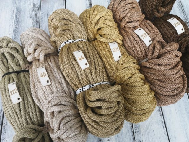 Polyester cord color palette beige