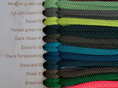 Polyester cord color palette green tones