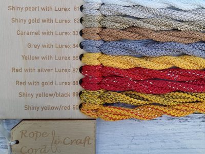 Polyester cord color palette lurex