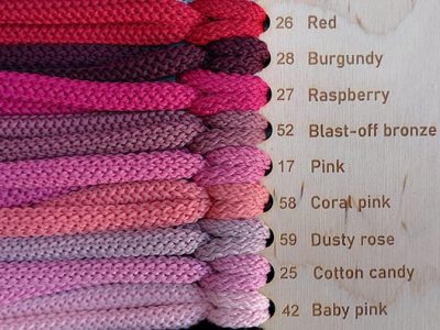 Polyester cord color palette pink tones
